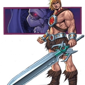 HE MAN SKETCH COLOURED by deemonproductions