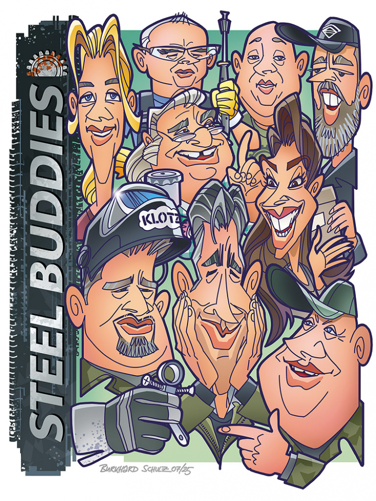 Karikatur Team Steel Buddies