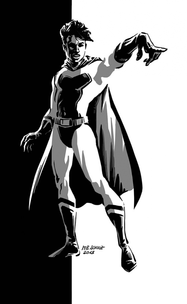 Superheroe Black&White