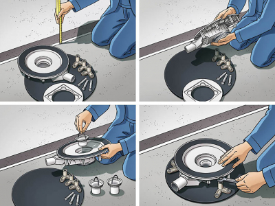 Technische Infografik Bodenverlegung