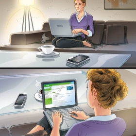 Typing behind computer