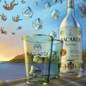 Bacardi flying people