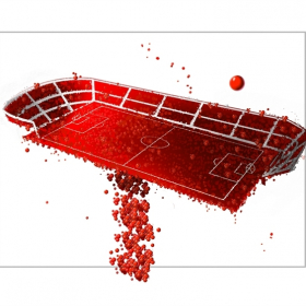 Football field coca cola