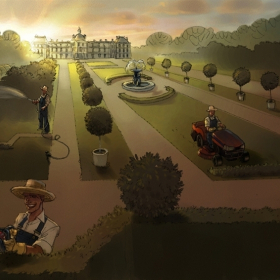 Garden morning light