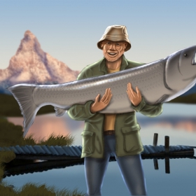 Man with huge fish