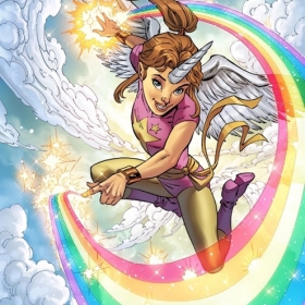 ArtworkUnicornGirlInks colorsflat art