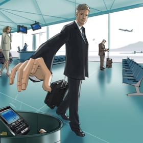 Throwing away cellphone